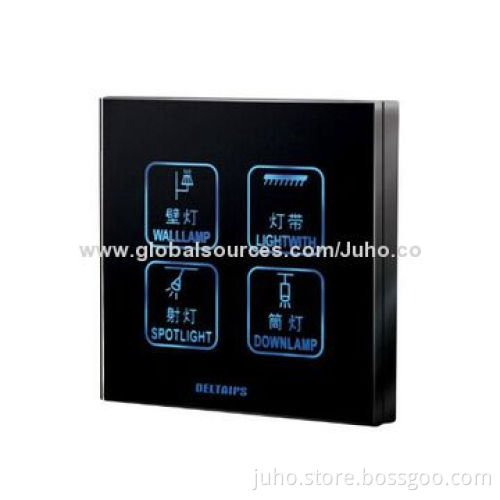 Crystal glass touch screen light switch with black & white
